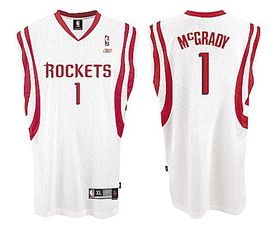 Tracy McGrady Houston Rockets NBA Tackle Twill Swingman Replica Basketball Jersey By Reebok