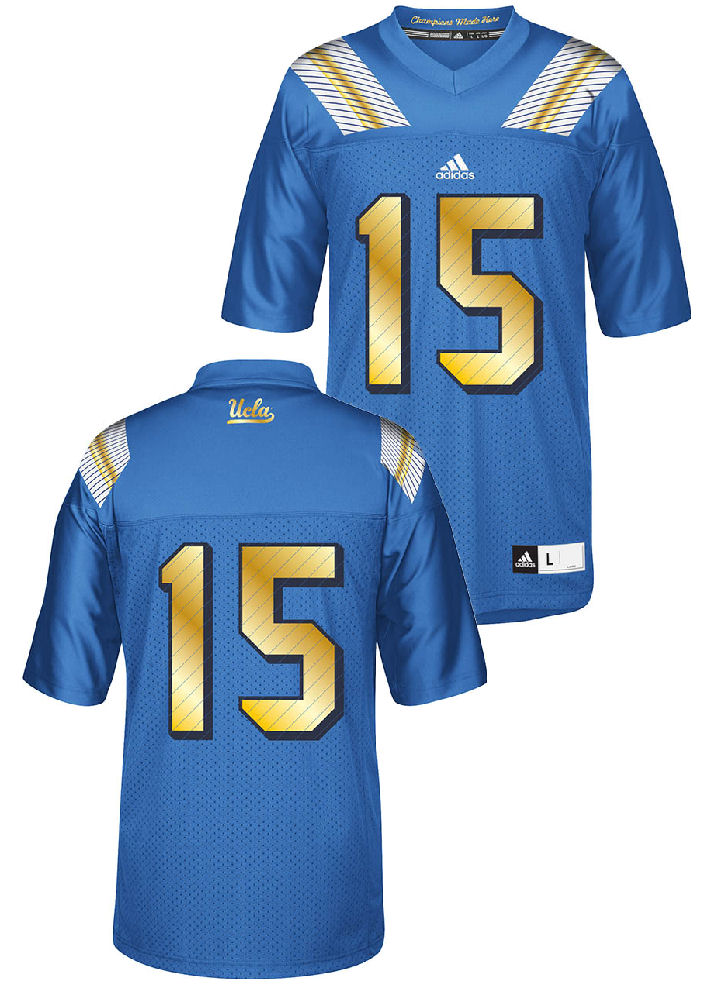 UCLA Bruins 15 True Blue Replica Performance Football Jersey by Adidas