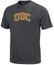 USC Trojans Charcoal Arched Block Logo Short Sleeve T Shirt