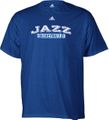 Utah Jazz Blue NBA Double OT Short Sleeve Tee Shirt By Adidas