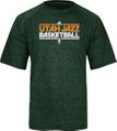 Utah Jazz Heather Green Adidas Authentic On-Court Practice Climalite Performance T Shirt