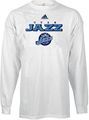 Utah Jazz NBA White Long Sleeve Tee Shirt By Adidas