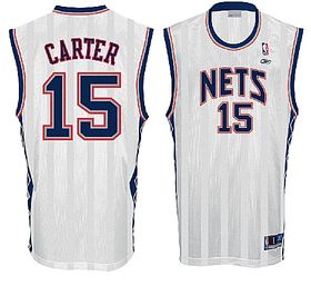 Vince Carter New Jersey Nets NBA Tackle Twill Swingman Replica Basketball Jersey By Reebok