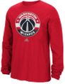 NBA Washington Wizards Red Adidas Primary Logo Long Sleeve T Shirt
