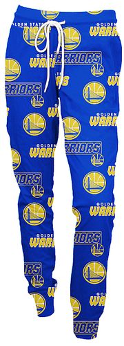 Womens Golden State Warriors Blue Cotton Slide Lounge Pants 