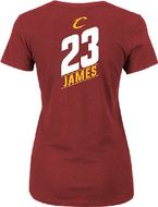 Ladies Lebron James Cleveland Cavaliers Solid Recruit V Neck T Shirt