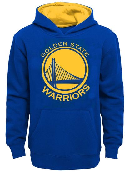 Youth Golden State Warriors Primary Logo Tackle Twill Applique Hoodie Sweatshirt