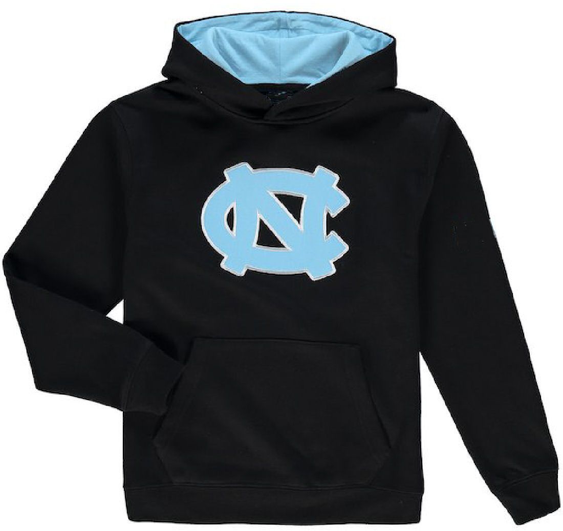 Youth UNC Tarheels Navy Embroidered Primary Logo Hoodie Sweatshirt