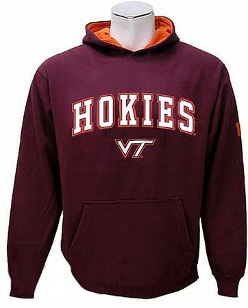 Youth Virginia Tech Hokies Maroon 1st String College Embroidered Tackle Twill Hooded Fleece Sweatshirt By Colosseum