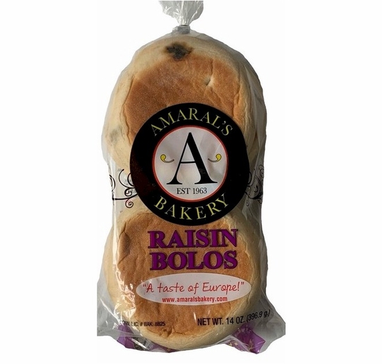 Raisin Bolos Levedos Portuguese Muffins 14 oz.