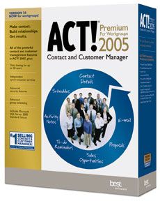 (Click to Enlarge) ACT! 2005 Premium for Workgroups - Full Version - Retail Box