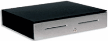 (Click to Enlarge) APG CASH DRAWERS [JB320-BL1816-C] - APG  S4000  HEAVY DUTY CASH DRAWER  MULTIPRO  BLACK  PAINTED FRONT  18X16  2 MEDIA SLOTS  COIN ROLL STORAGE TILL  CABLE REQUIRED (ITEM ALSO KNOWN AS : APG-JB320-BL1816-C) [JB320-BL1816-C]
