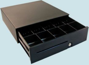 (Click to Enlarge) APG CASH DRAWER [T520-BL16195] - >> S100 - BLACK - 16X19.5 - DUAL 12 24VOLTAGE - CAB (ITEM ALSO KNOWN AS : APG-T520-BL16195) [T520-BL16195]