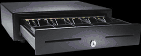 (Click to Enlarge) APG CASH DRAWER [VB320-BL1616] - VASARIO CASH DRAWER - BLACK W MEDIA SLOTS (-) (ITEM ALSO KNOWN AS : APG-VB320-BL1616) [VB320-BL1616]