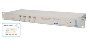 (Click to Enlarge) Aten 4-Port MasterView Pro KVM Switch W/OSD & Audio Support (CS1004)