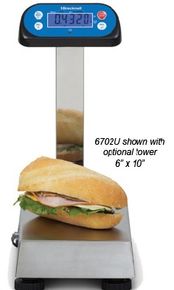 (Click to Enlarge) AVERY BRECKNELL [816965006083] - ABW  6702U  30 LB X 0.01 LB / 15 KG X 5 G   SST TOP PLATE (6  X 10 ) REM. DISPLAY  NSF AND NTEP  MC APPROVED [816965006083]