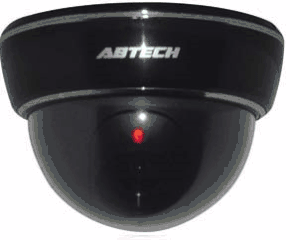 (Click to Enlarge) Black Dome Dummy Camera with Blinking Red LED