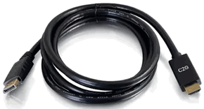 (Click to Enlarge) CABLESTOGO [CG54433] - >> 6FT DP TO HDMI CABLE 4K PASSIVE BLACK 6FT (1.8M) DISPLAYPORT MALE TO HDMI MALE PASSIVE ADAPTER CABLE 4K 30HZ (ITEM ALSO KNOWN AS : CTG-CG54433) [CG54433]