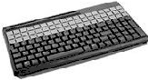 (Click to Enlarge) CHERRY ELECTRONICS [G86-61410EUADAA] - CHERRY  SPOS BLACK QWERTY MSR  BLACK 14  USB KEYBOARD WITH 3-TRACK MSR. US INTL 135 POSITION KEY LAYOUT WITH 32 ADDITIONAL KEYS. PROGRAMMABLE 54 RELEGENDABLE KEYS. IP 54 SPILL & DUST RESISTANT KEY FIE (ITEM ALSO KNOW
