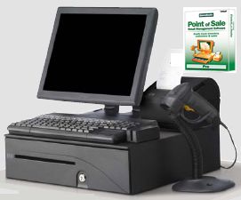 (Click to Enlarge) Complete Quickbooks POS 9.0 Pro Computer System bundle. Includes: Computer, LCD Screen, Receipt Printer, Cash Drawer, Scanner, Swiper,QuickBooks POS Software 