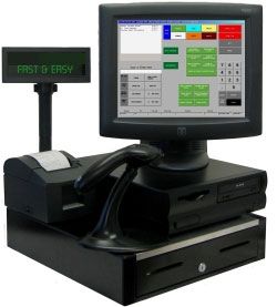 (Click to Enlarge) CRE Complete Point of Sale System w/ PC / Touch Monitor / Keyboard / Mouse / Receipt Printer / Drawer / Scanner / CRE POS Software 
