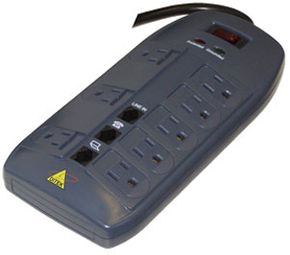 (Click to Enlarge) DITEK [DTK-8FF] - >> 8 OUTLET STRIP 6  CORD W  IN OUT RJ11 MO [DTK-8FF]