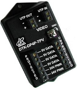 (Click to Enlarge) DITEK [DTK-DP4PTPV] - >> PTZ CAMERA PROTECTION - 24VDC UTP IN OUT - [DTK-DP4PTPV]
