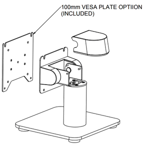 (Click to Enlarge) ELO TOUCH SOLUTIONS [E160104] - >> ELO-STAND-10.1IN-GY-R TABLE TOP STAND FOR 1002L AND 10I (ITEM ALSO KNOWN AS : ELO-E160104) [E160104]