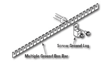 (Click to Enlarge) ITW LINX [MGBSGL-1] - >> 25 PR GROUND BAR W. 1 GROUND SCREW LUG (ITEM ALSO KNOWN AS : ILX-MGBSGL1) [MGBSGL-1]