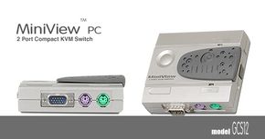 (Click to Enlarge) IOGEAR MiniView PC: 2-PORT PS/2 KVM SWITCH KIT (GCS12)