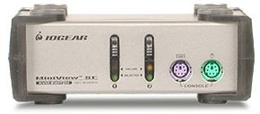 (Click to Enlarge) IOGEAR MiniView SE: 2-Port PS/2 KVM Switch kit - Compact desk-top (GCS82A)