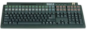(Click to Enlarge) LOGIC CONTROL INC [LK1800MU3TR-BK] - LOGIC CONTROLS - LK1800 - 18 - KEYBOARD - BLACK - 132 PROGRAMMABLE KEYS - 44 RELEGENDABLE KEYS - 2 POSITION KEYLOCK - 3 TRACK MSR - USB INTERFACE [LK1800MU3TR-BK]