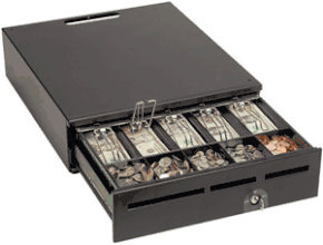 (Click to Enlarge) MMF CASH DRAWER [226-125161372-04] - MMF  MEDIAPLUS  CASH DRAWER  3 SLOTS  17X16  5B/5C US TILL  PRINTER-DRIVEN  KEY RANDOM  NO BELL  BLACK  CABLE NOT INCLUDED [226-125161372-04]