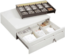 (Click to Enlarge) MMF CASH DRAWER [226-125161372-E5] - MMF - MEDIAPLUS - CASH DRAWER - 3 SLOTS - 17X16 - 5B - 5C US TILL - PRINTER - DRIVEN - KEY RANDOM - NO BELL - COOL WHITE - CABLE NOT INCLUDED [226-125161372-E5]