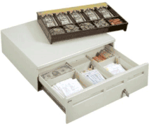 (Click to Enlarge) MMF CASH DRAWER [226-125181372-89] - MMF - MEDIA PLUS - CASH DRAWER - 3 SLOTS - 17X18 - 5B - 5C US TILL - PRINTER - DRIVEN - KEY RANDOM - NO BELL - PUTTY - CABLE NOT INCLUDED [226-125181372-89]