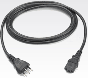 (Click to Enlarge) ZEBRA ENTERPRISE [50-16000-671R] - ZEBRA EVM  AC LINE CORD  1.8 METERS GROUNDED  CIE 23-16 PLUG  ITALY  USE WITH POWER SUPPLY PWR-BGA12V50W0WW  OR 50-14000-241R  REQUIRES COUNTRY WAIVER FORM [50-16000-671R]