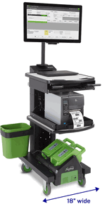 (Click to Enlarge) NEWCASTLE [NB300NU2-S] - NEWCASTLE SYSTEMS  MID-RANGE NB SERIES SLIM WORKSTATION W/ POWERSWAP NUCLEUS LITHIUM SYSTEM PROVIDES POWER FOR LAPTOP  LCD & SMALL/MIDRANGE BARCODE PRINTER FOR 8 HOURS  DEPLETED BATTERY CAN BE SWAPPED [NB300NU2-S]