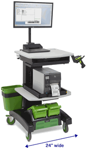 (Click to Enlarge) NEWCASTLE [NB300NU4] - NEWCASTLE SYSTEMS  MIDRANGE POWERED CART W/POWERSWAP NUCLEUS CLASSIC LITHIUM SYSTEM WITH 4 460 WH SWAPPABLE BATTERIES AND CHARGING STATION [NB300NU4]