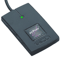 (Click to Enlarge) RF IDEAS [RDR-6081AKU] - RFI - WAVE ID SOLO KEYSTROKE HID PROX BLACK USB READER [RDR-6081AKU]