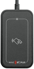 (Click to Enlarge) RF IDEAS [RDR-80531BK0] - RF IDEAS  WAVE ID PLUS MINI BLACK VIRTUAL COM READER [RDR-80531BK0]