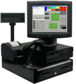 (Click to Enlarge) RPE Complete POS System w/ PC / Touch Monitor / Keyboard / Mouse / Printer / Drawer / Software Pro