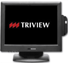 (Click to Enlarge) Tatung - Triview 15" LCD Touchscreen with MSR - Black - USB [ts15r-mu01]