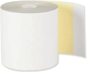 (Click to Enlarge) THERMAMARK [RPC3--0-100-2P-10PK] - THERMAMARK CONSUMABLES  SMALL PACK  CARBONLESS RECEIPT PAPER  3 (76MM)X100'(30.48M)  0.45 CORE  3.09 (78.49MM)OD  WHITE  CANARY  10 RPC  PRICED PER CASE [RPC3--0-100-2P-10PK]