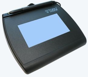 (Click to Enlarge) TOPAZ [t-lbk755-bhsb-r] - Topaz Systems SignatureGem T-LBK755-BHSB-R 4X3 Backlit LCD Signature Capture Pad USB Connection 1-YEAR WARRANTY - Open Box