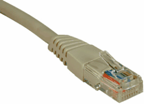 (Click to Enlarge) EATON [N002-001-GY] - >> 1FT CAT5E   CAT5 350MHZ MOLDED (ITEM ALSO KNOWN AS : POW-N002001GY) [N002-001-GY]