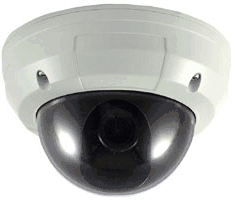 (Click to Enlarge) Vandal Proof Dome with Super Night VIsion and Auto Iris Lens