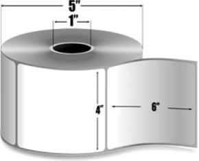 (Click to Enlarge) ZEBRA [18926] - >> POLYPRO 3T  4.00 X 6.00 390/ROLL 4/PER CASE LABEL POLYPROPYLENE 4X6IN (101.6X152.4MM)  THERMAL TRANSFER (TT) POLYPRO 3000T COATED PERMANENT ADHESIVE 1IN (25.4MM) CORE 390/ROLL 4/BOX PLAIN (ITEM ALSO KNOWN AS : ZEB-18926-CASE) [18926]
