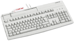 (Click to Enlarge) ZF ELECTRONICS CORPORATION [che-8000lpdus-0] - >> FULL SIZE - 104 KEY - LT GREY - PS/2 TRACK 123 MSR - 43 PROGR.KEYS (ITEM ALSO KNOWN AS : G818000LPDUS0) [che-8000lpdus-0]