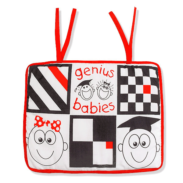 Baby Crib Mirror Black, White & Red & Graphics Reversible