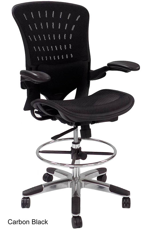 350PoundCapacity ErgoFlex Mesh HeavyDuty Office Stool